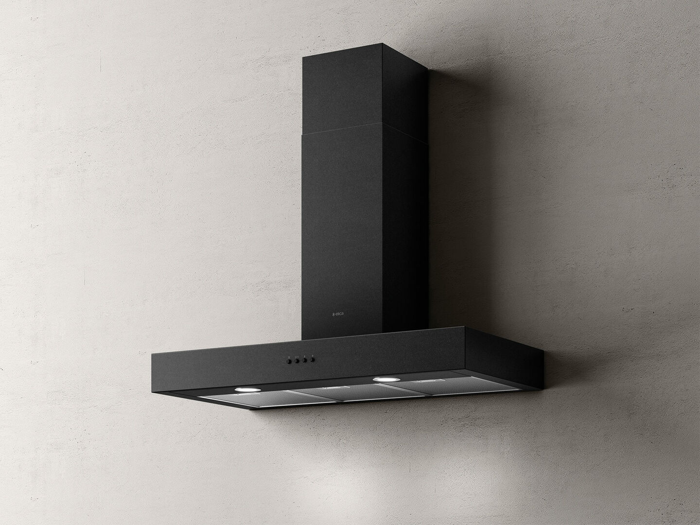 Hotă Neagră/Fontă Spot Urban Montaj Pe Perete 90cm CAST IRON/A/90, Elica